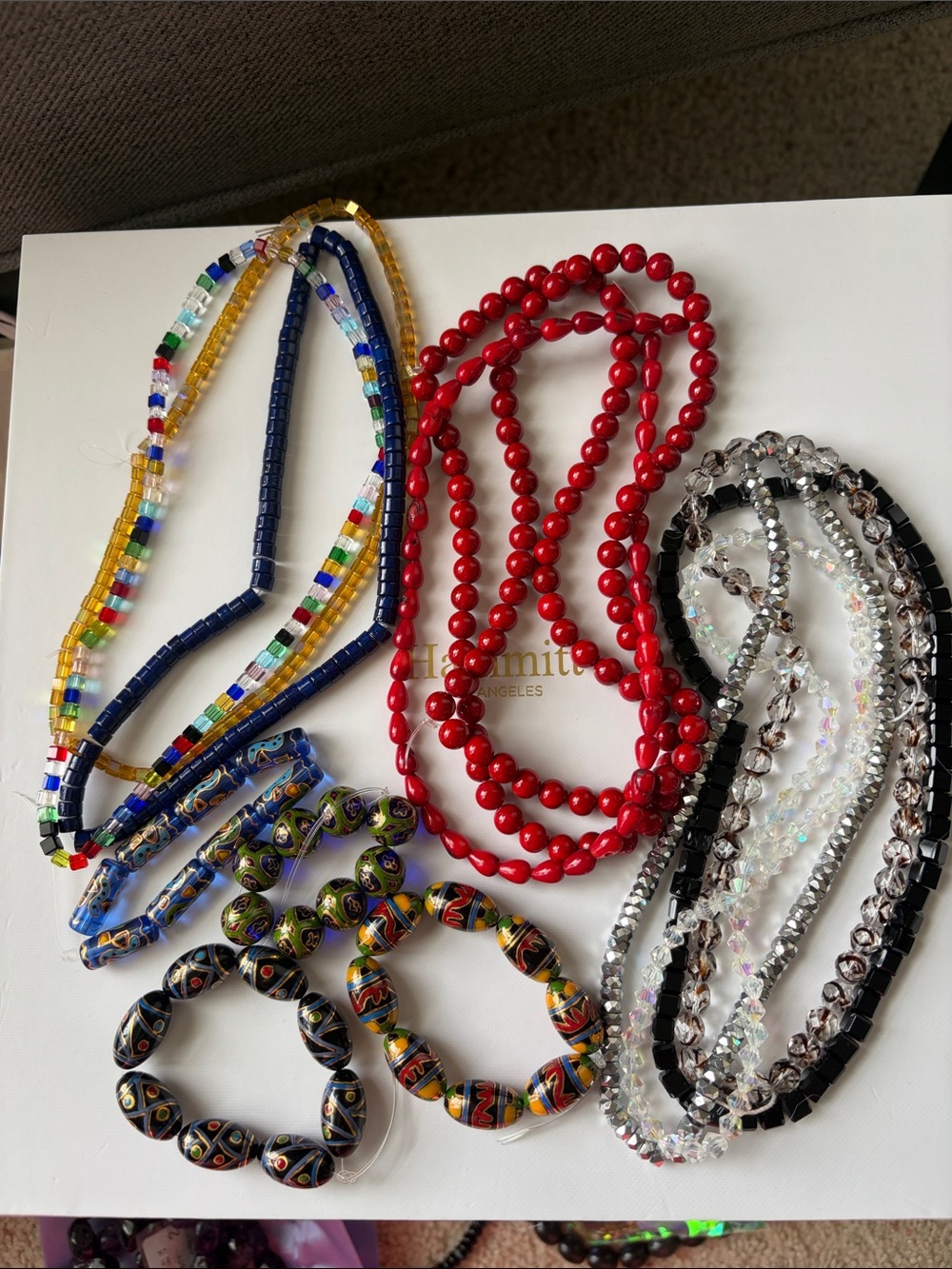 Colorful Bead Lot - Blue, Green, Yellow, Black